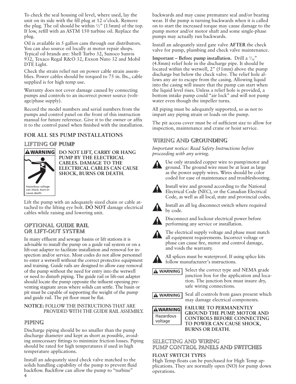 Bell & Gossett IM249 High Temp Sump Pump User Manual | Page 4 / 12