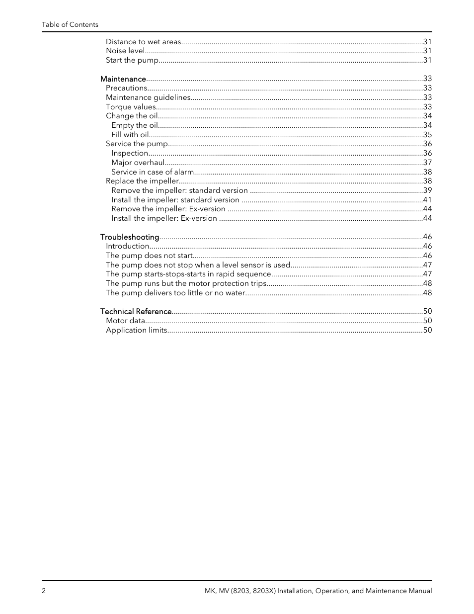 Bell & Gossett MK MV (8203, 8203X) User Manual | Page 4 / 54