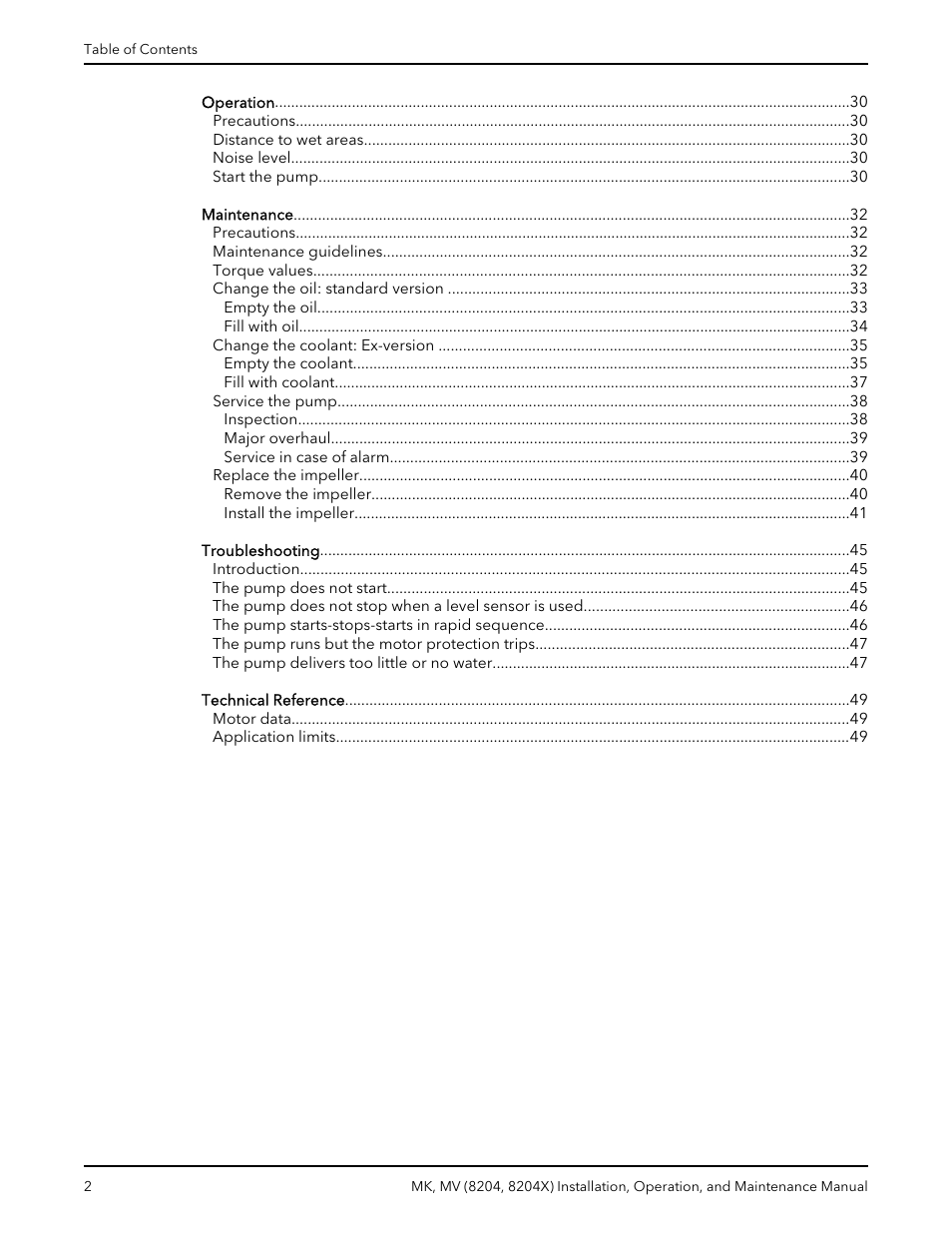 Bell & Gossett MK MV (8204, 8204X) User Manual | Page 4 / 54
