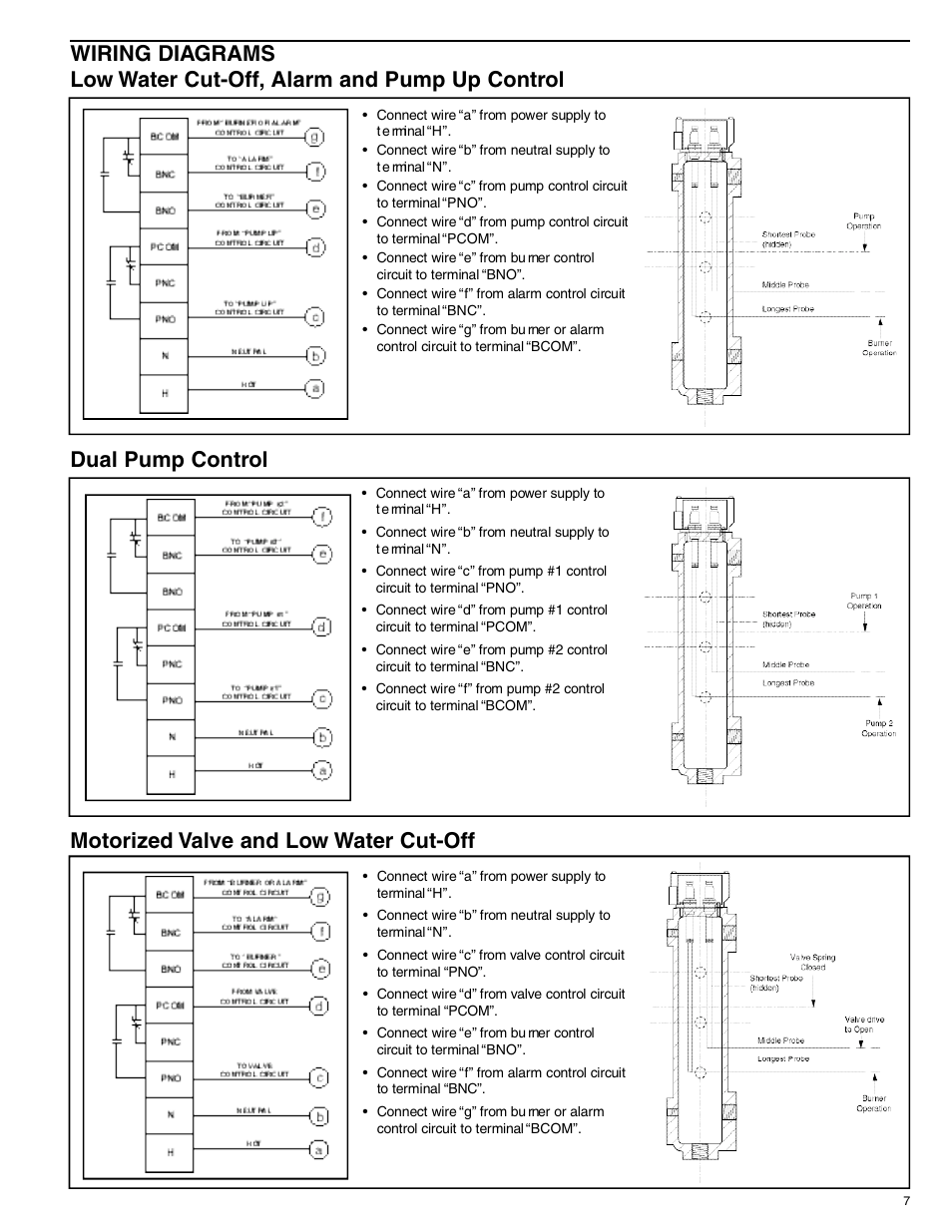 Dual pump control, Motorized valve and low water cut-off | McDonnell & Miller MM 286 Series 1575 Low Water Cut-Off User Manual | Page 7 / 12