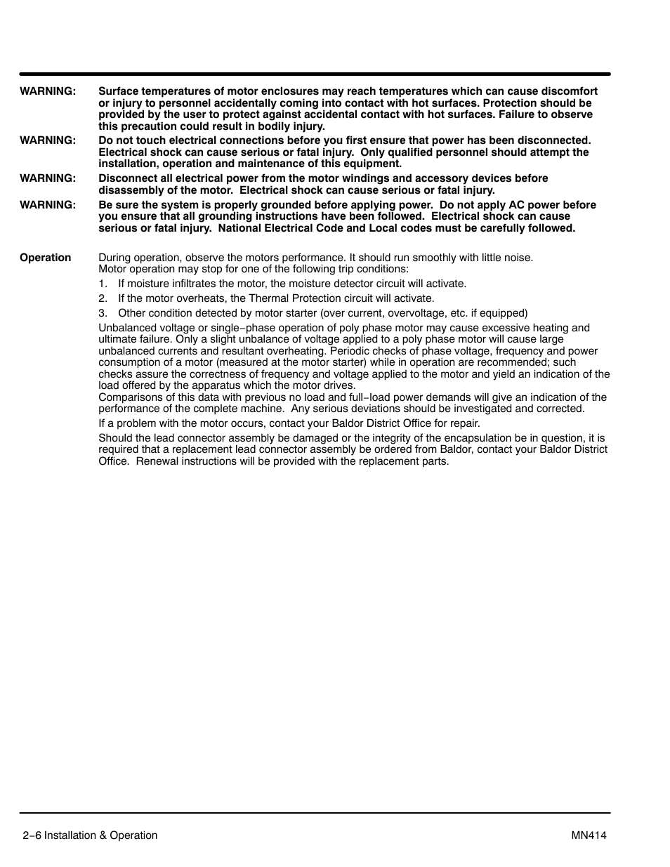 Xylem MN 414 AC Submersible Pump Motors User Manual | Page 12 / 16