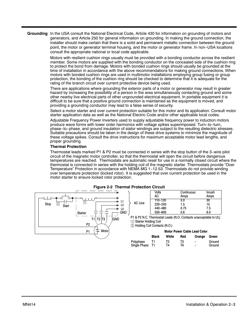 Xylem MN 414 AC Submersible Pump Motors User Manual | Page 9 / 16