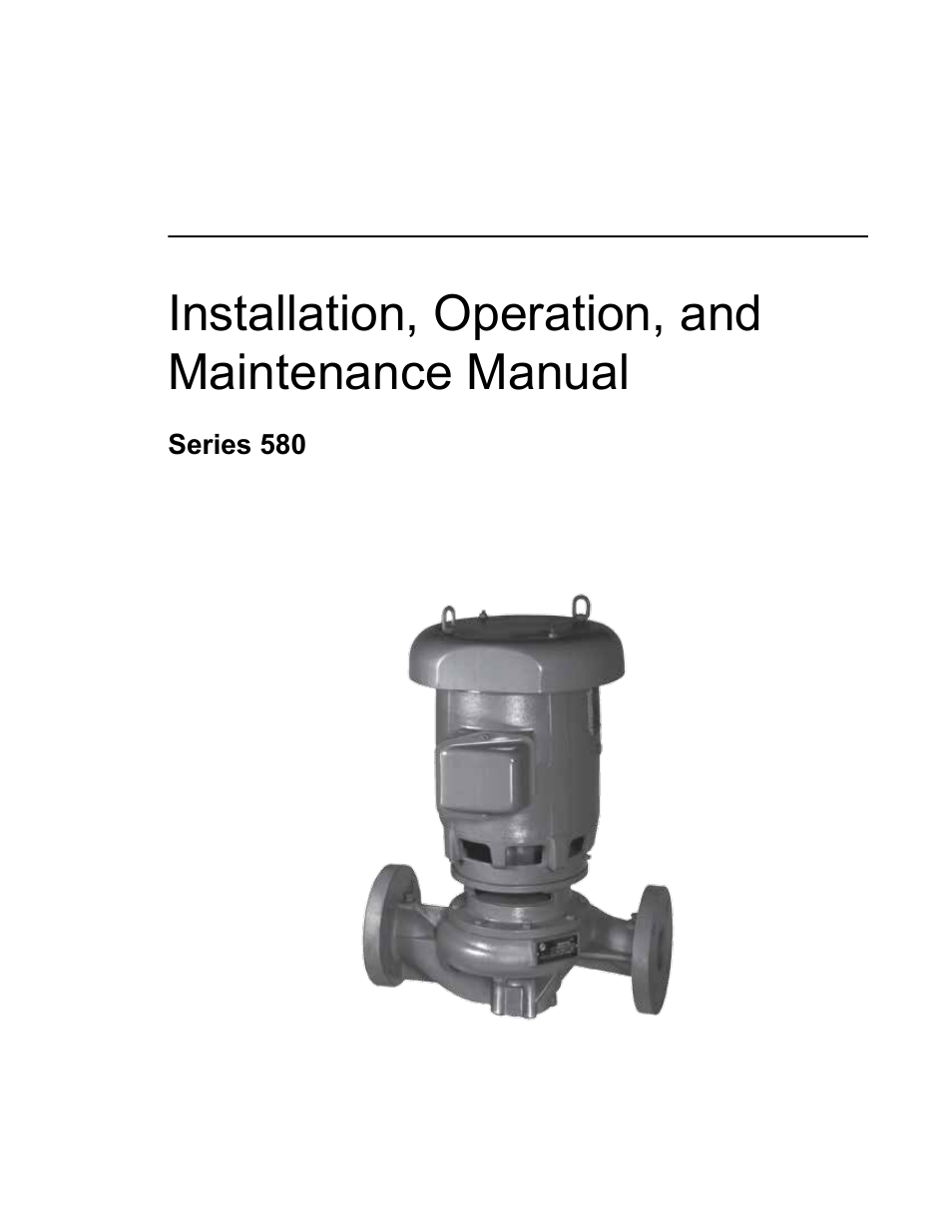 Bell & Gossett P2000452 Series 580 User Manual | 24 pages