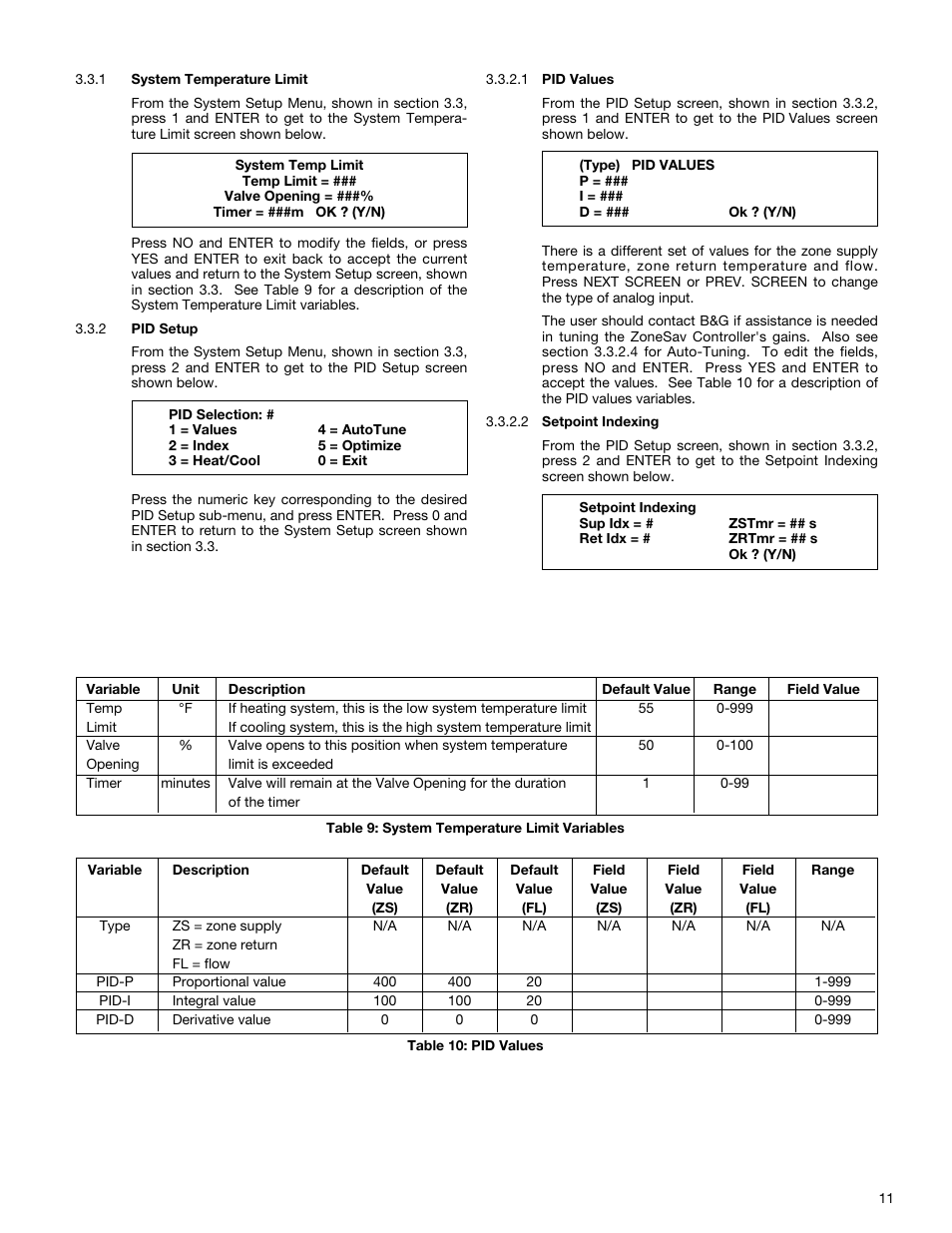 Bell & Gossett S14333 Technologic 5500 Series ZoneSav Controller User Manual | Page 11 / 38