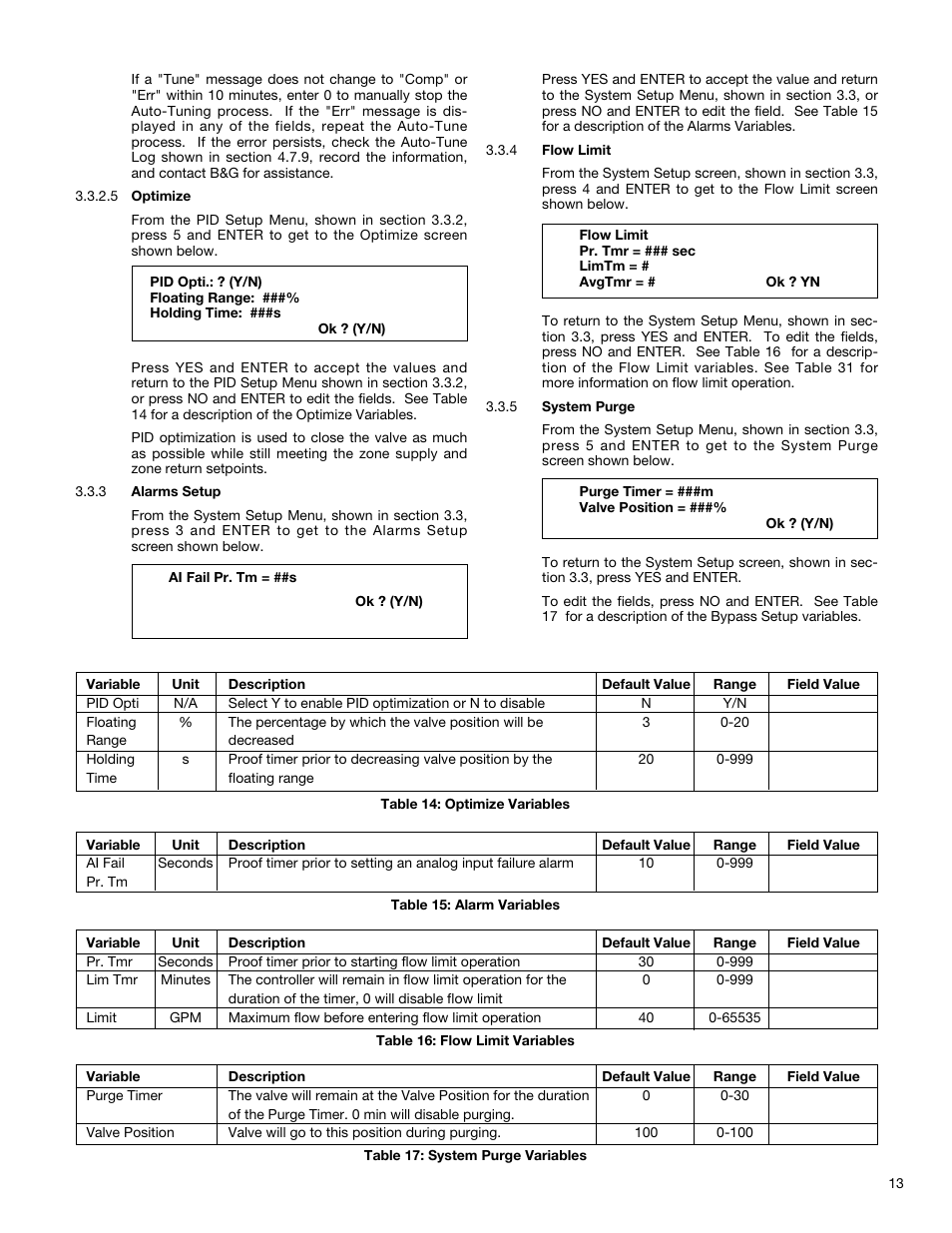 Bell & Gossett S14333 Technologic 5500 Series ZoneSav Controller User Manual | Page 13 / 38