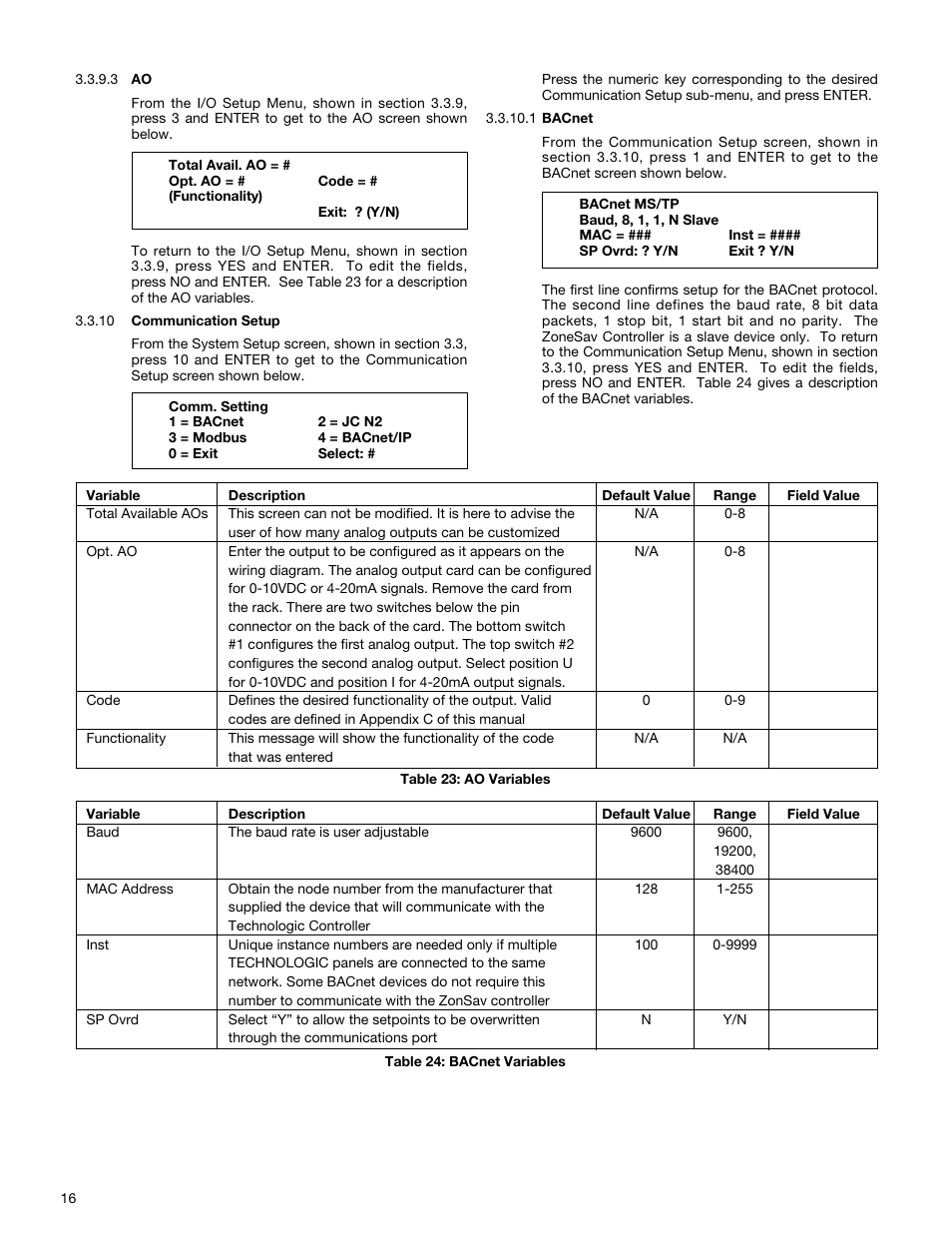 Bell & Gossett S14333 Technologic 5500 Series ZoneSav Controller User Manual | Page 16 / 38
