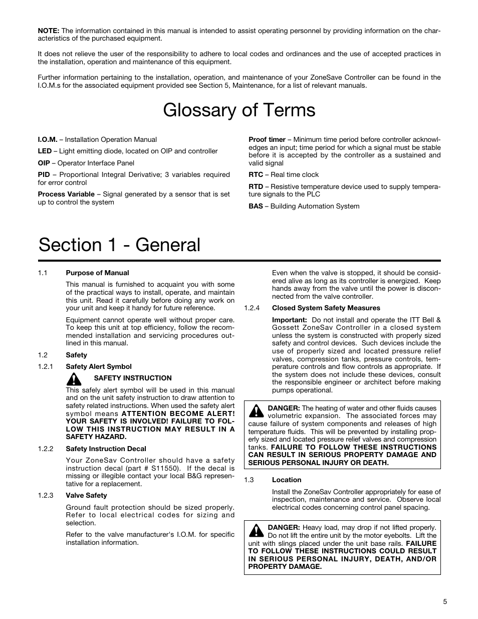 Bell & Gossett S14333 Technologic 5500 Series ZoneSav Controller User Manual | Page 5 / 38