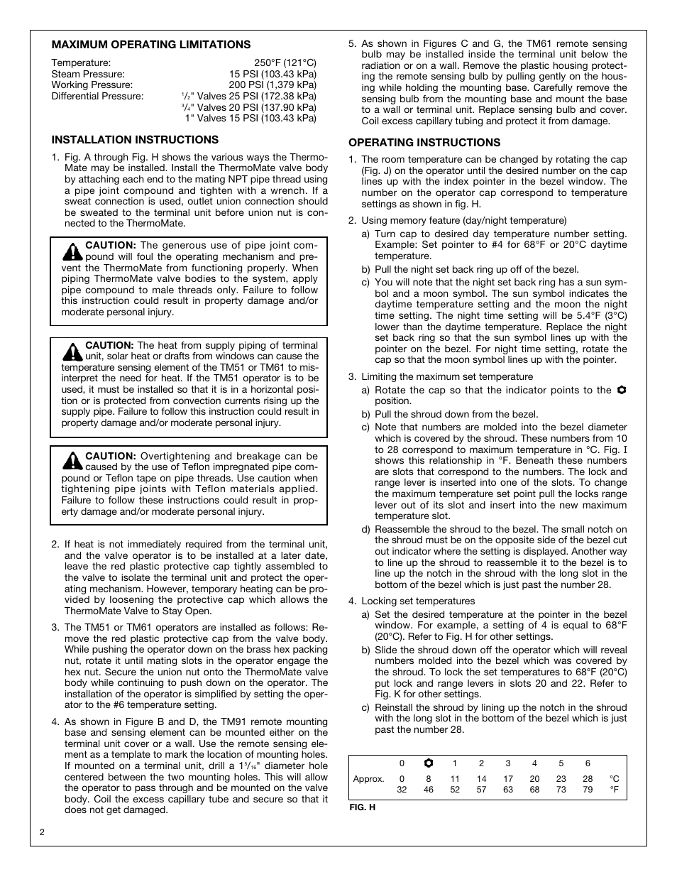 Bell & Gossett V02300D ThermoMate Thermostatic Control Valves User Manual | Page 2 / 4