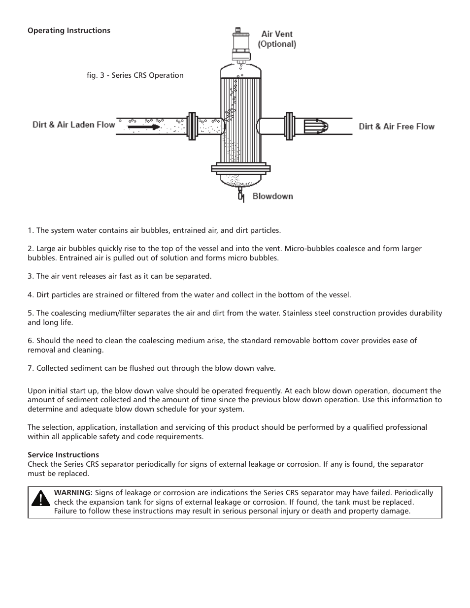 Bell & Gossett V1000266 Series CRS Coalescing Removal Separator User Manual | Page 5 / 8