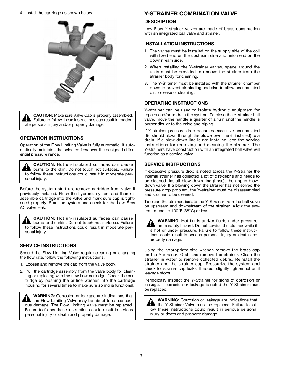 Y-strainer combination valve | Bell & Gossett V58583 Circuit Sentry Terminal Kits – AC2YL User Manual | Page 3 / 4