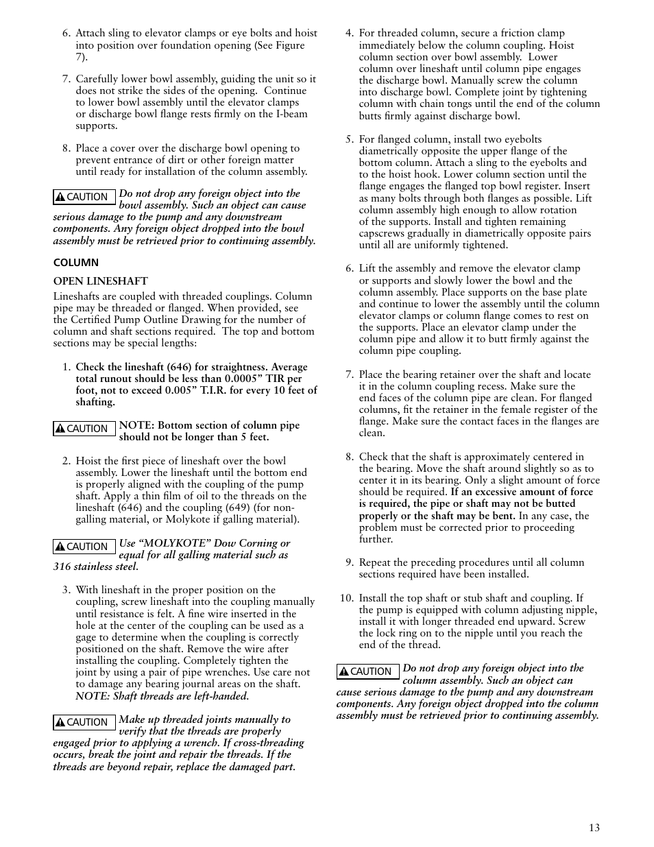Xylem VTP2006 Series VTP – Vertical Turbine Pumps User Manual | Page 13 / 70