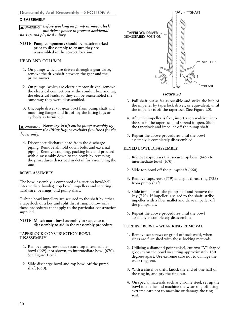Xylem VTP2006 Series VTP – Vertical Turbine Pumps User Manual | Page 30 / 70