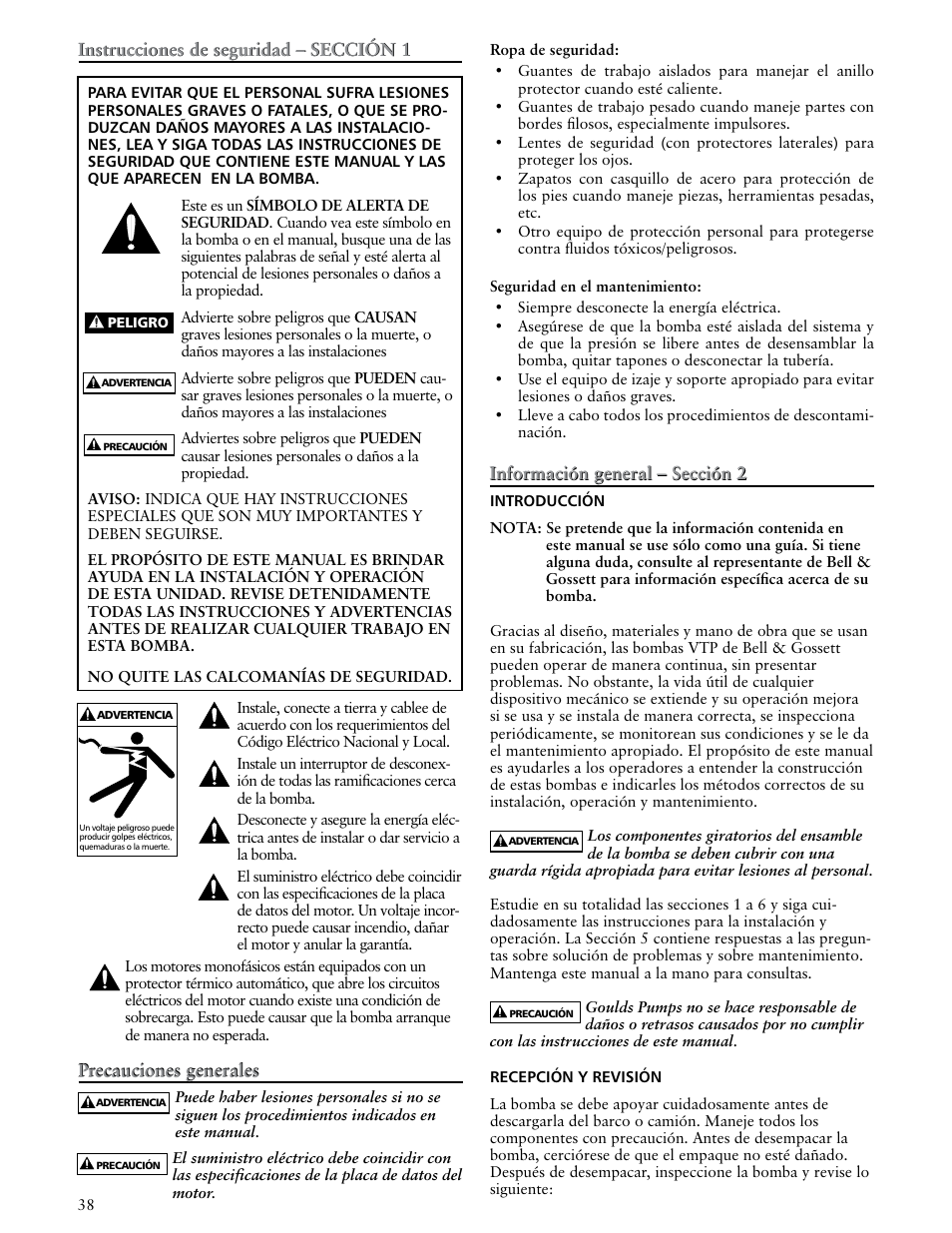 Xylem VTP2006 Series VTP – Vertical Turbine Pumps User Manual | Page 38 / 70