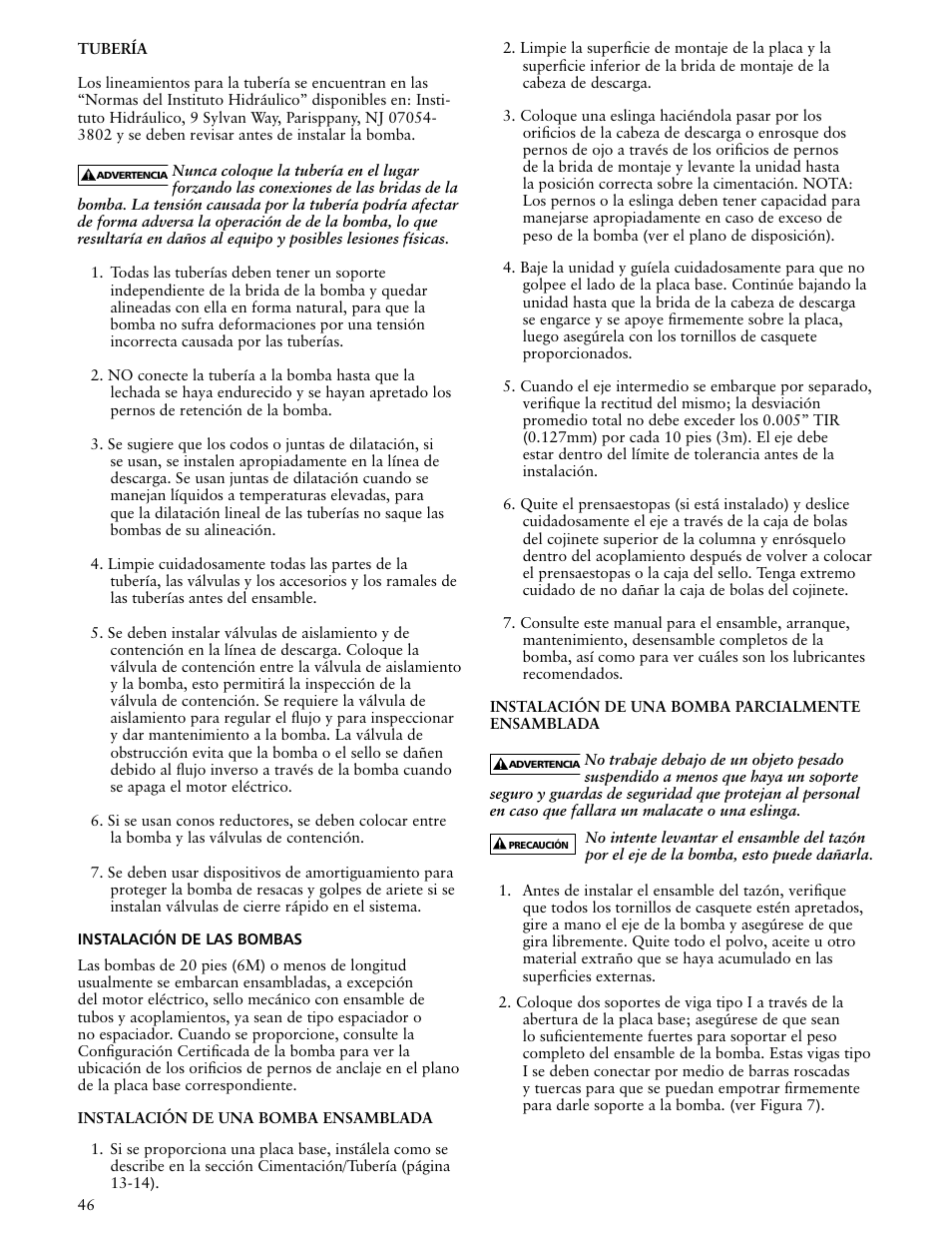 Xylem VTP2006 Series VTP – Vertical Turbine Pumps User Manual | Page 46 / 70