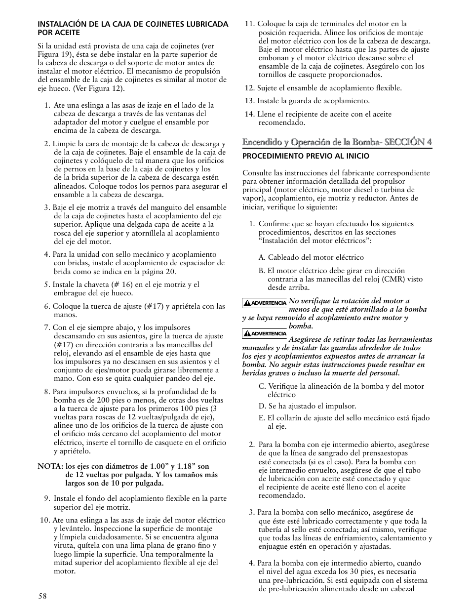 Xylem VTP2006 Series VTP – Vertical Turbine Pumps User Manual | Page 58 / 70