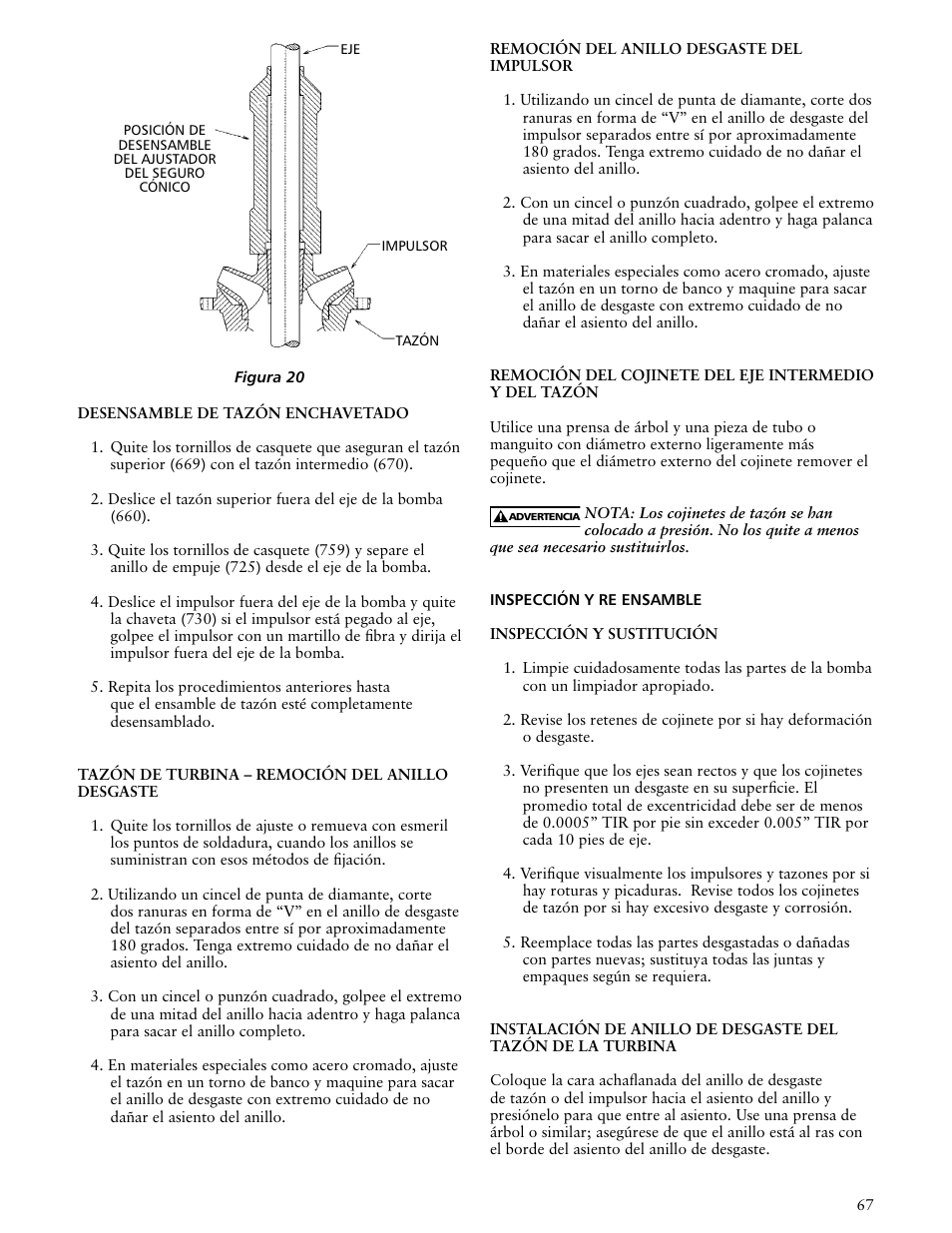 Xylem VTP2006 Series VTP – Vertical Turbine Pumps User Manual | Page 67 / 70