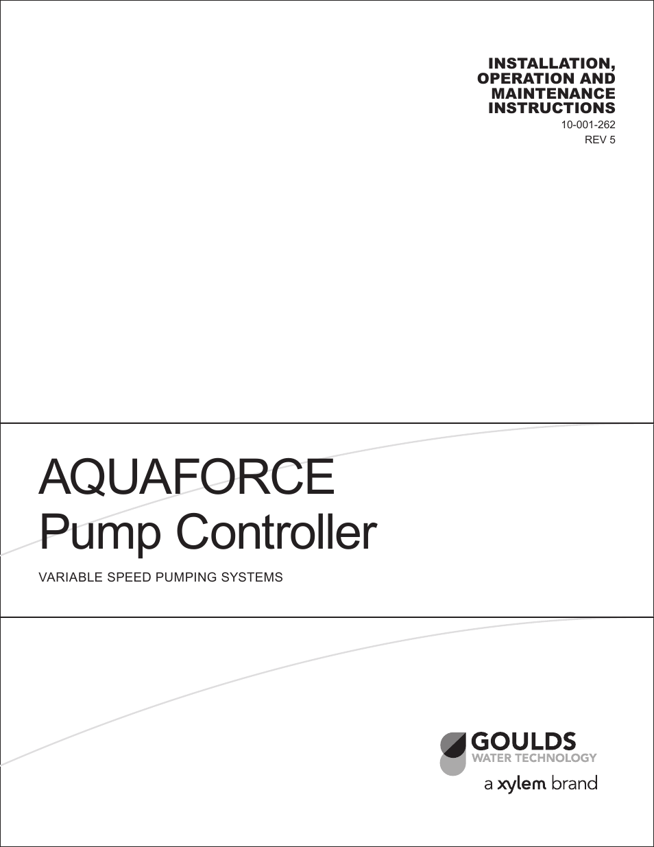 Xylem 10 001 262R5 AquaForce Pump Controller User Manual | 64 pages