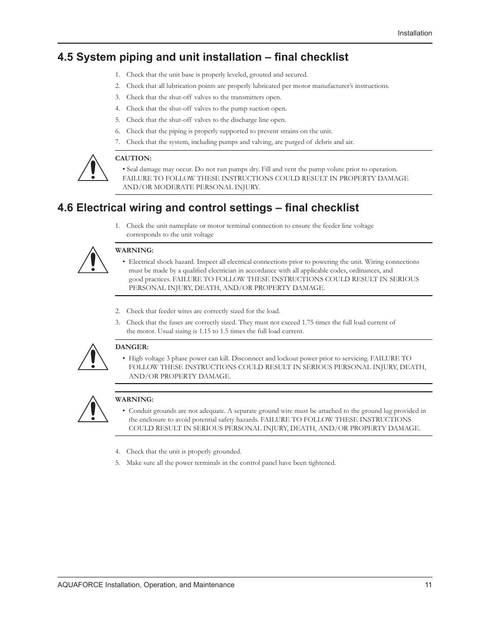 Xylem 10 001 262R5 AquaForce Pump Controller User Manual | Page 17 / 64