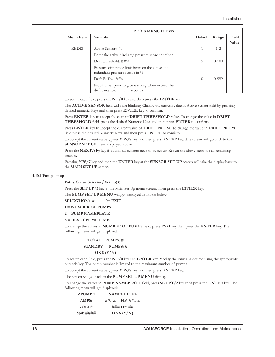 Xylem 10 001 262R5 AquaForce Pump Controller User Manual | Page 22 / 64