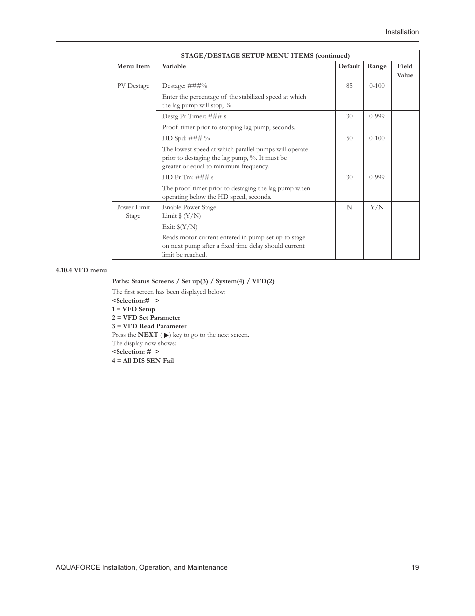 Xylem 10 001 262R5 AquaForce Pump Controller User Manual | Page 25 / 64