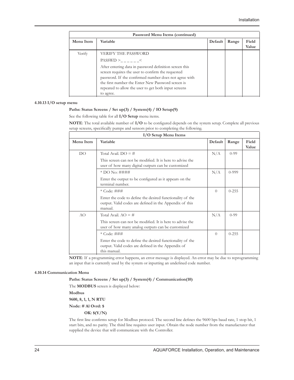 Xylem 10 001 262R5 AquaForce Pump Controller User Manual | Page 30 / 64
