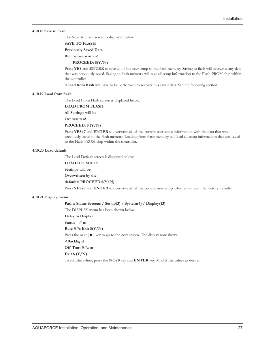 Xylem 10 001 262R5 AquaForce Pump Controller User Manual | Page 33 / 64