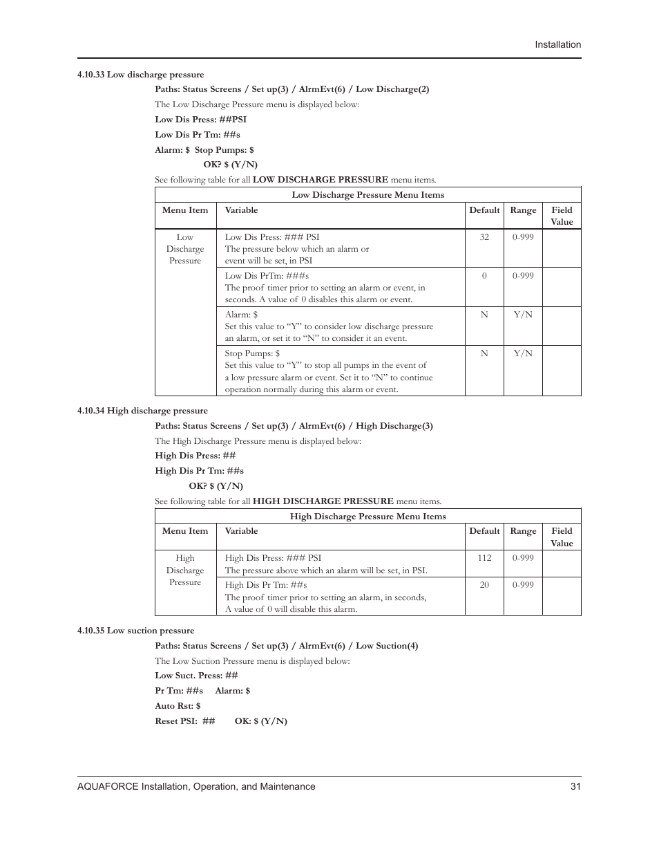 Xylem 10 001 262R5 AquaForce Pump Controller User Manual | Page 37 / 64