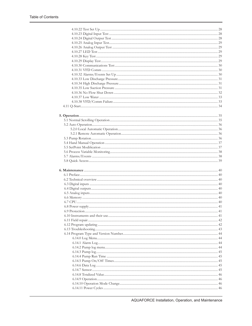 Xylem 10 001 262R5 AquaForce Pump Controller User Manual | Page 4 / 64