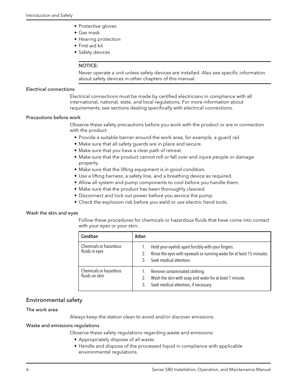 Environmental safety | Xylem 580-IM Marlow Series 580 User Manual | Page 8 / 24
