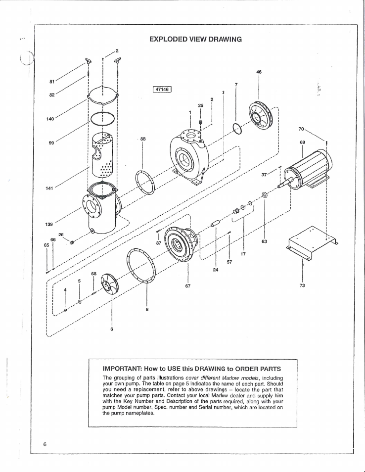 Xylem AC1682B Marlow Series Commercial Swimming Pool Pumps User Manual | Page 6 / 8