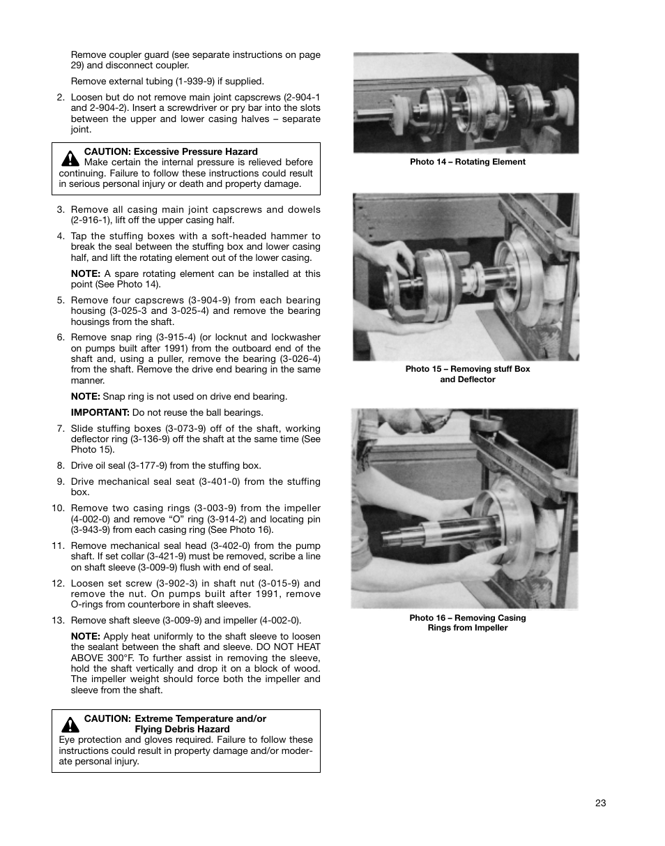 Xylem AC5659A G&L Pumps Series A-C 8100 Base Mounted Centrifugal Pumps User Manual | Page 23 / 32