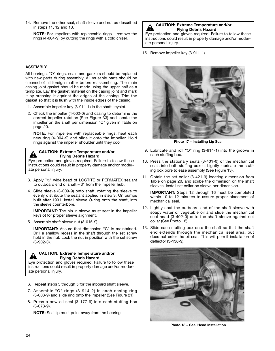 Xylem AC5659A G&L Pumps Series A-C 8100 Base Mounted Centrifugal Pumps User Manual | Page 24 / 32