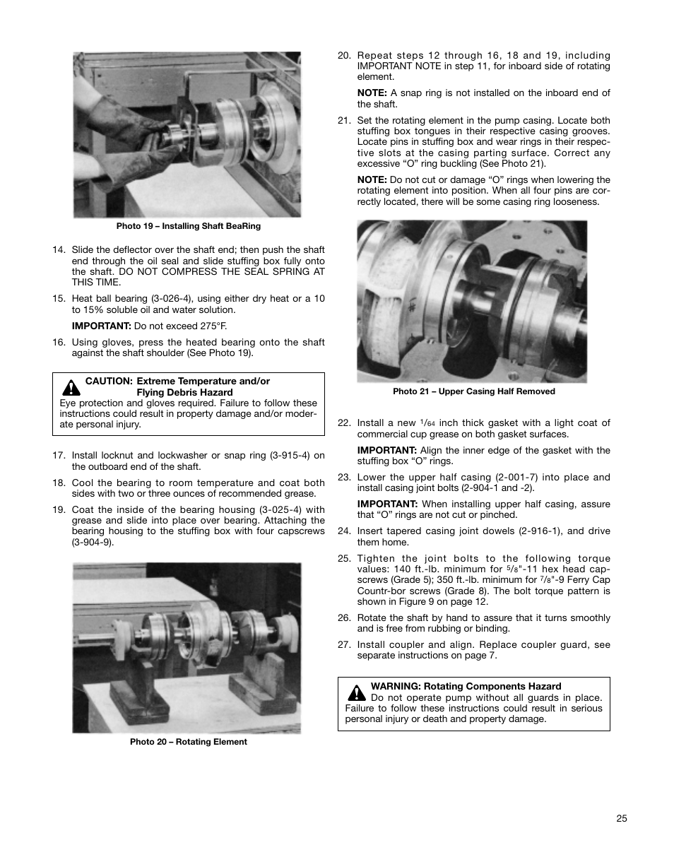 Xylem AC5659A G&L Pumps Series A-C 8100 Base Mounted Centrifugal Pumps User Manual | Page 25 / 32