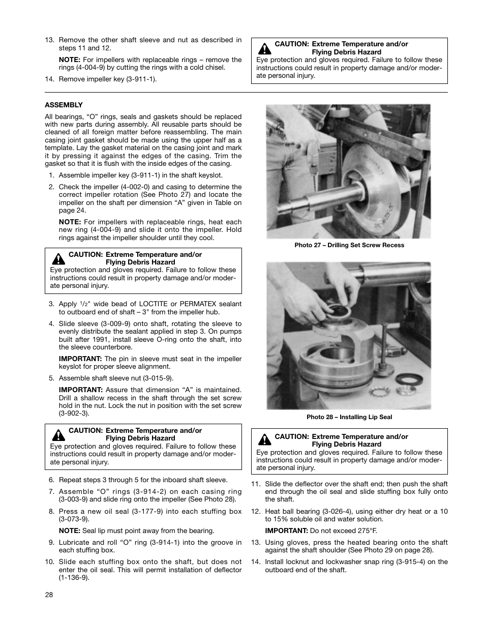 Xylem AC5659A G&L Pumps Series A-C 8100 Base Mounted Centrifugal Pumps User Manual | Page 28 / 32