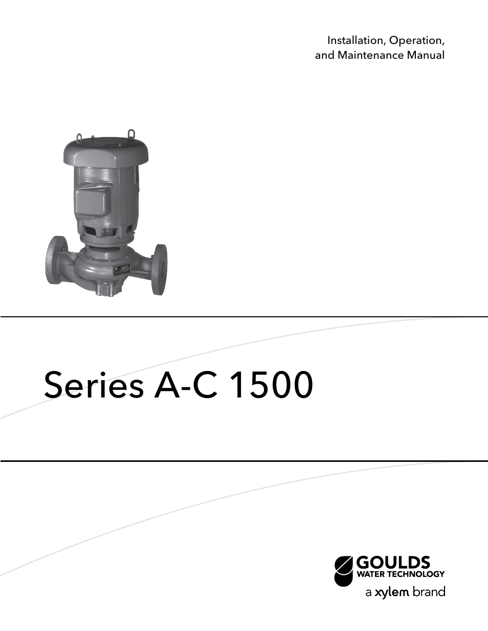 Xylem AC5660 Series A-C 1500 Vertical In-Line Pump User Manual | 32 pages