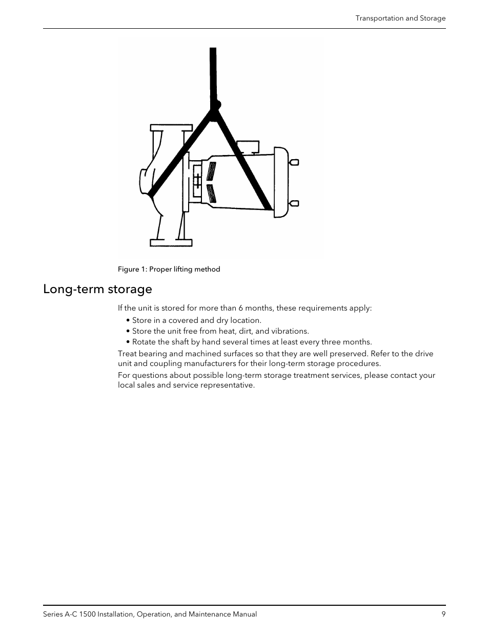 Long-term storage | Xylem AC5660 Series A-C 1500 Vertical In-Line Pump User Manual | Page 11 / 32