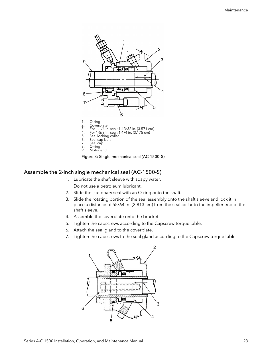 Xylem AC5660 Series A-C 1500 Vertical In-Line Pump User Manual | Page 25 / 32