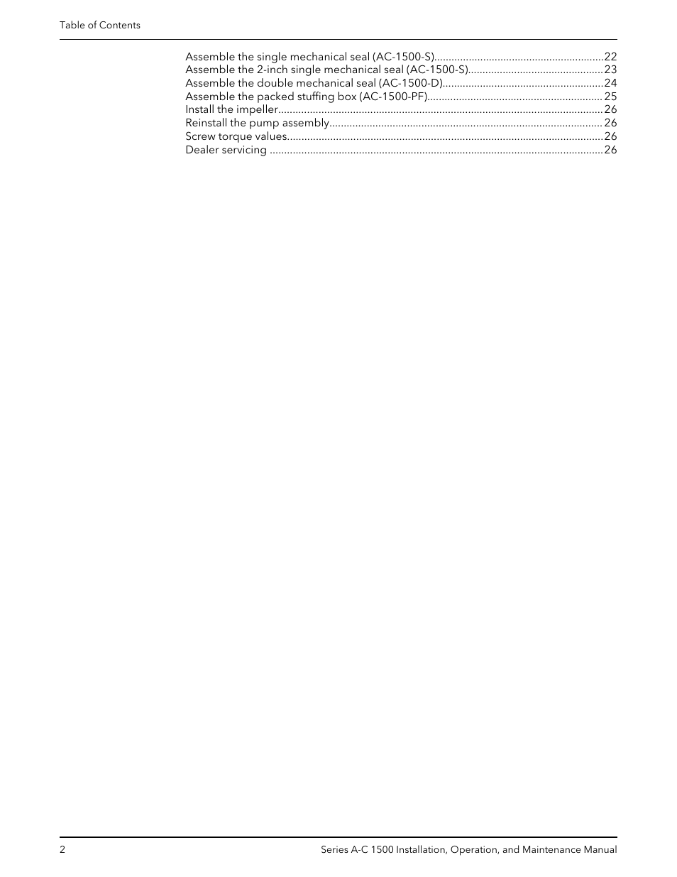 Xylem AC5660 Series A-C 1500 Vertical In-Line Pump User Manual | Page 4 / 32