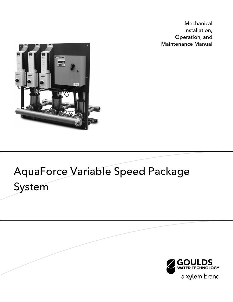 Xylem AquaForce Variable Speed Package System User Manual | 34 pages