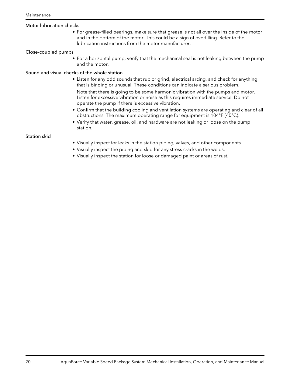 Xylem AquaForce Variable Speed Package System User Manual | Page 22 / 34
