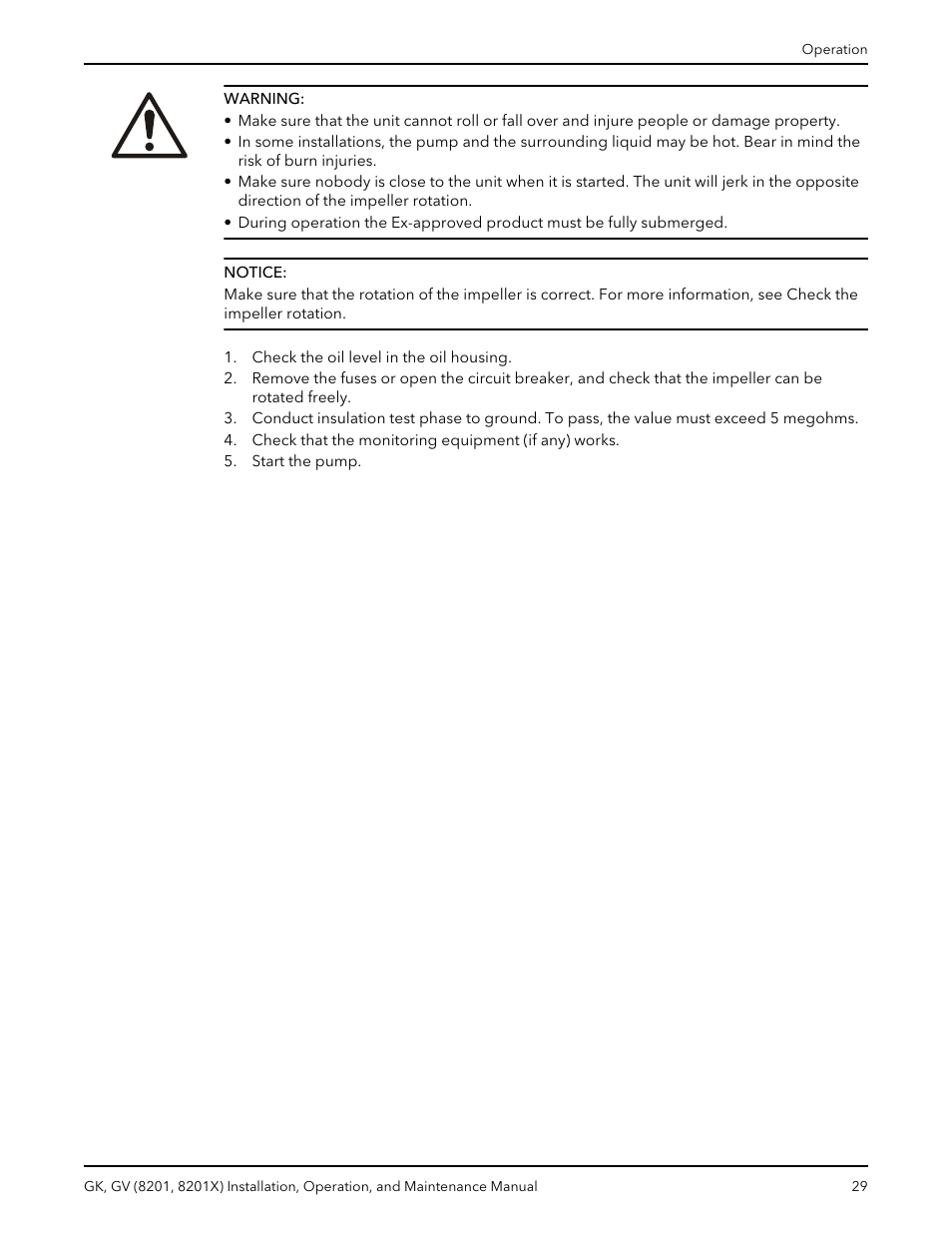 Xylem GK GV (8201, 8201X) User Manual | Page 31 / 44