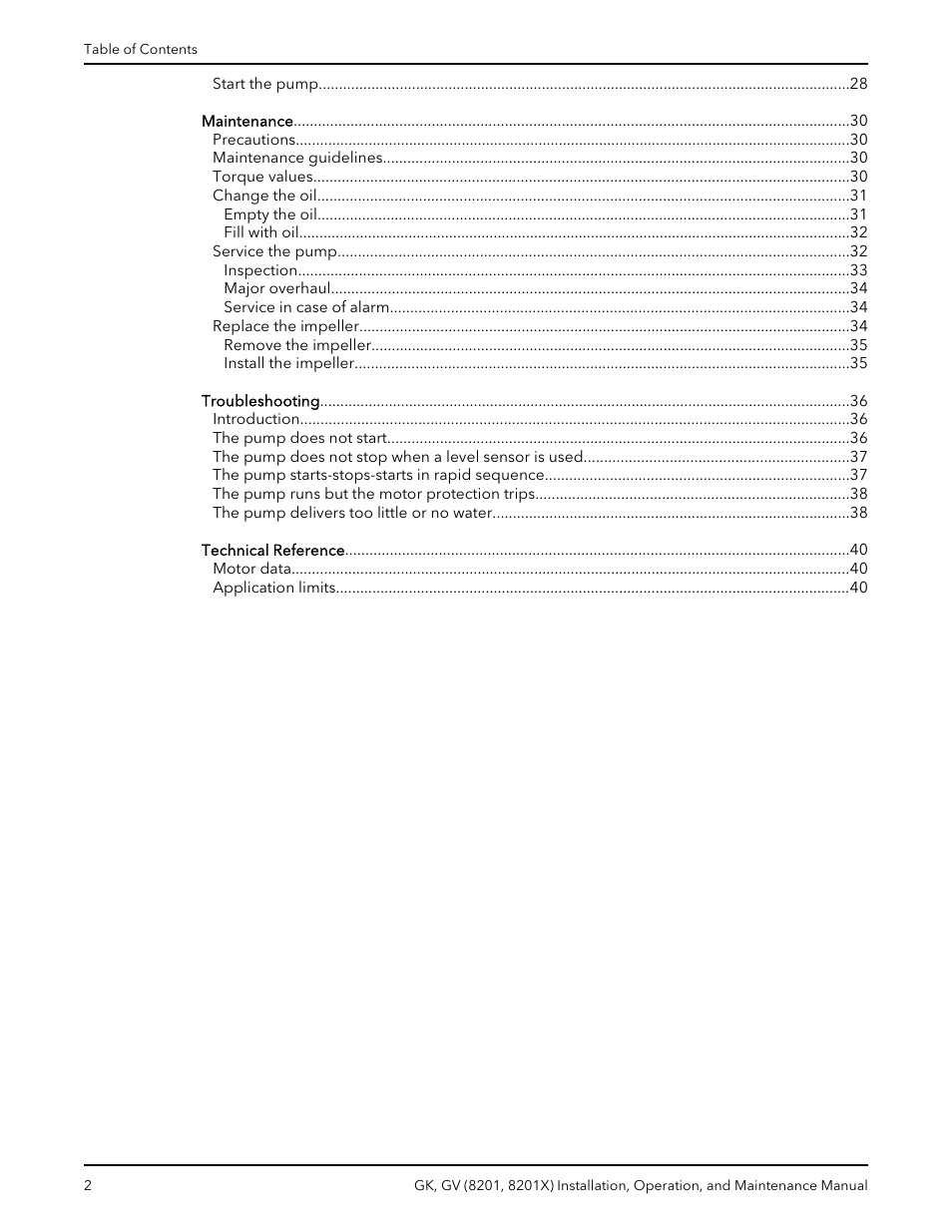 Xylem GK GV (8201, 8201X) User Manual | Page 4 / 44