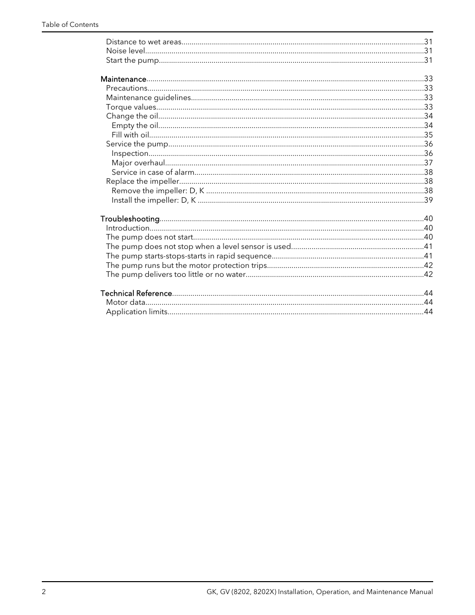 Xylem GK GV (8202, 8202X) User Manual | Page 4 / 48