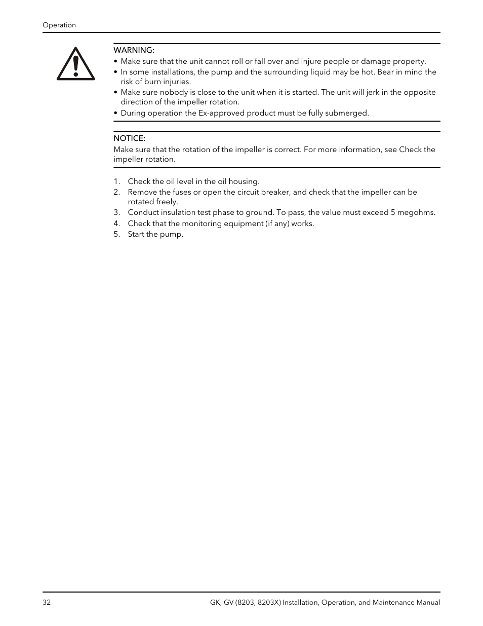 Xylem GK GV (8203, 8203X) User Manual | Page 34 / 56