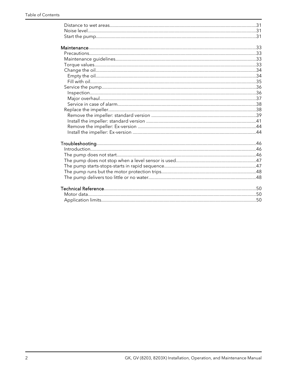 Xylem GK GV (8203, 8203X) User Manual | Page 4 / 56