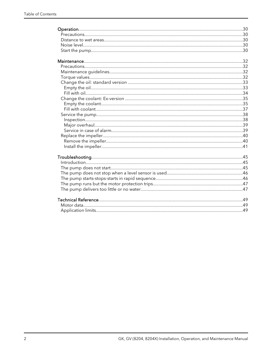 Xylem GK GV (8204, 8204X) User Manual | Page 4 / 52
