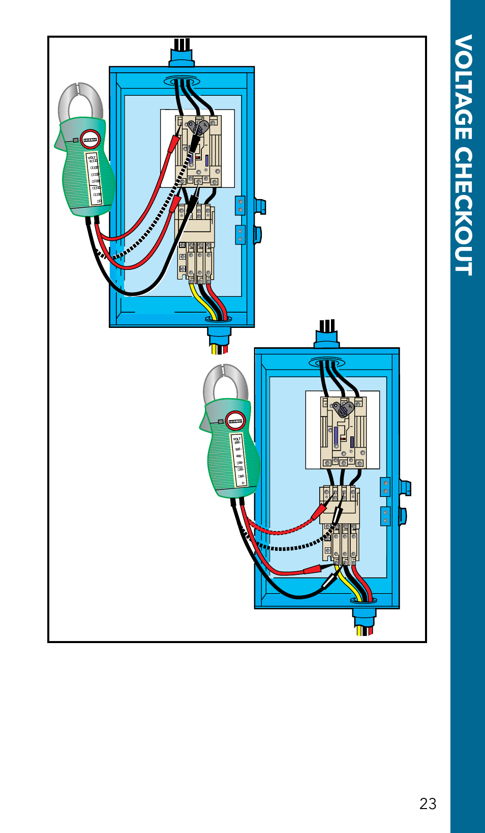 Vol ta ge check out | Xylem GSSERVICE R2 Service Manual Submersible Pumps & Jet Pumps User Manual | Page 25 / 100
