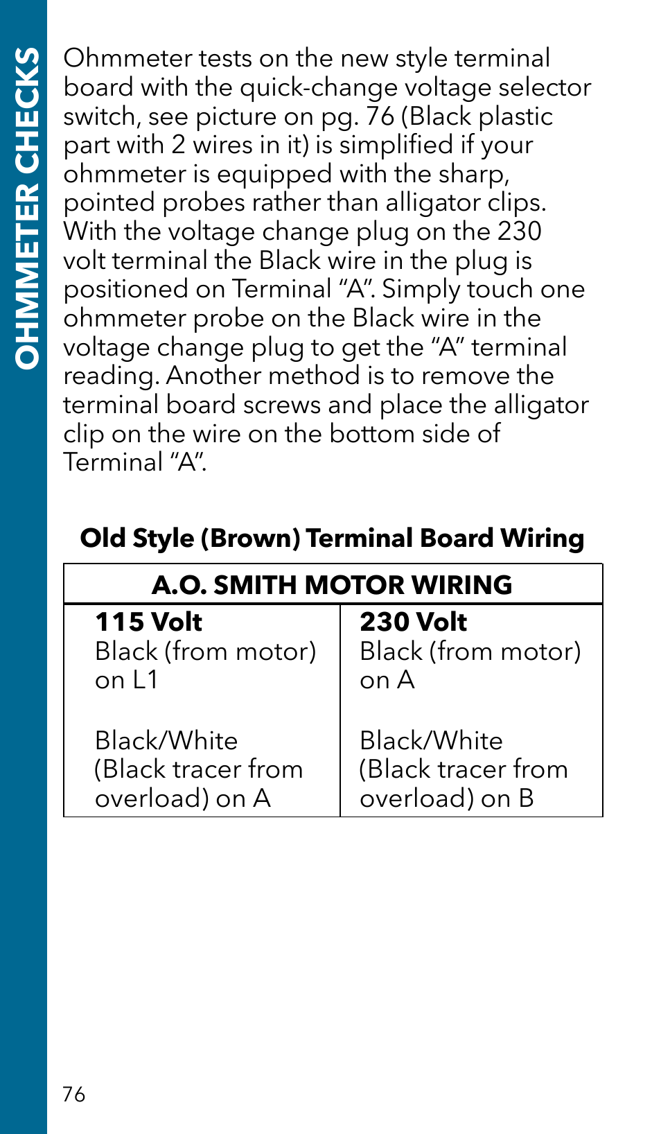 Ohmmeter checks | Xylem GSSERVICE R2 Service Manual Submersible Pumps & Jet Pumps User Manual | Page 78 / 100