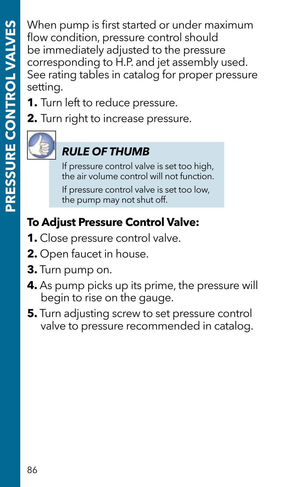 Pressure c ontrol v al ves | Xylem GSSERVICE R2 Service Manual Submersible Pumps & Jet Pumps User Manual | Page 88 / 100