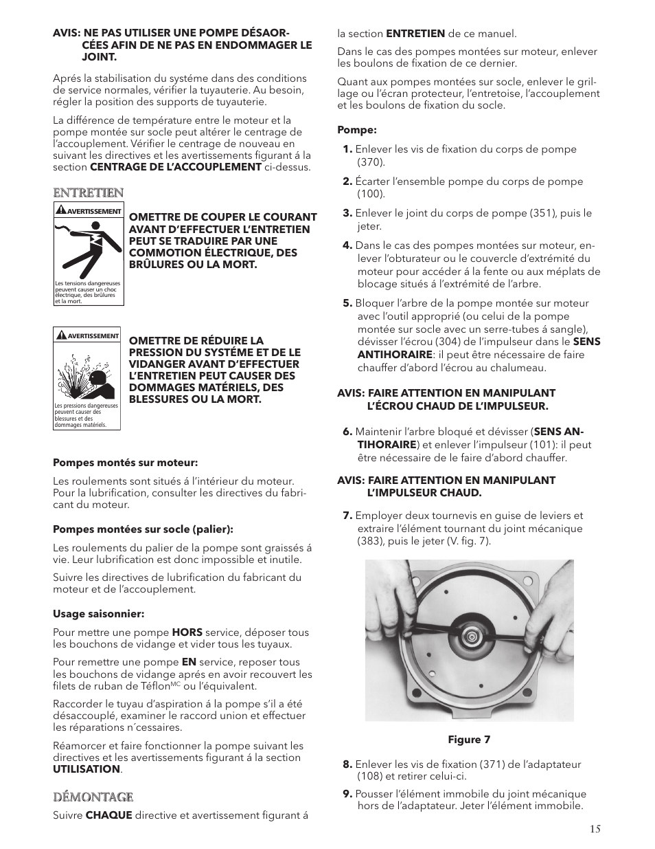 Xylem IM007 R05 Models 3642/3742 User Manual | Page 15 / 32
